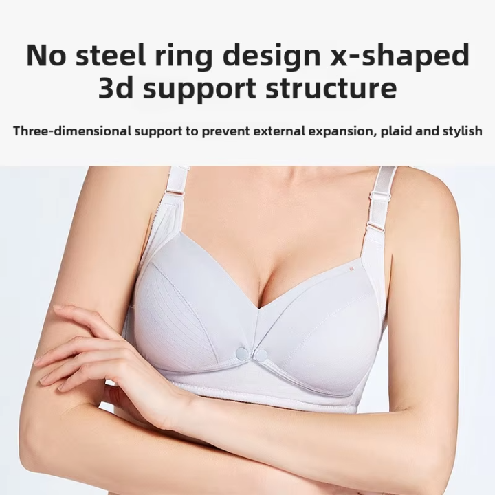 Thin Breathable Summer Nursing Bra for Breastfeeding Plus Size Women Front-Opening Push-Up OEM Bra