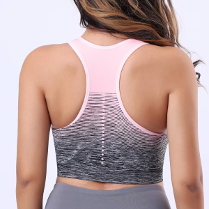 2110 Running Sports Bra Dropship High Stretch Breathable Top Fitness Women Padded Yoga Gym Seamless Crop Top Cami Bra