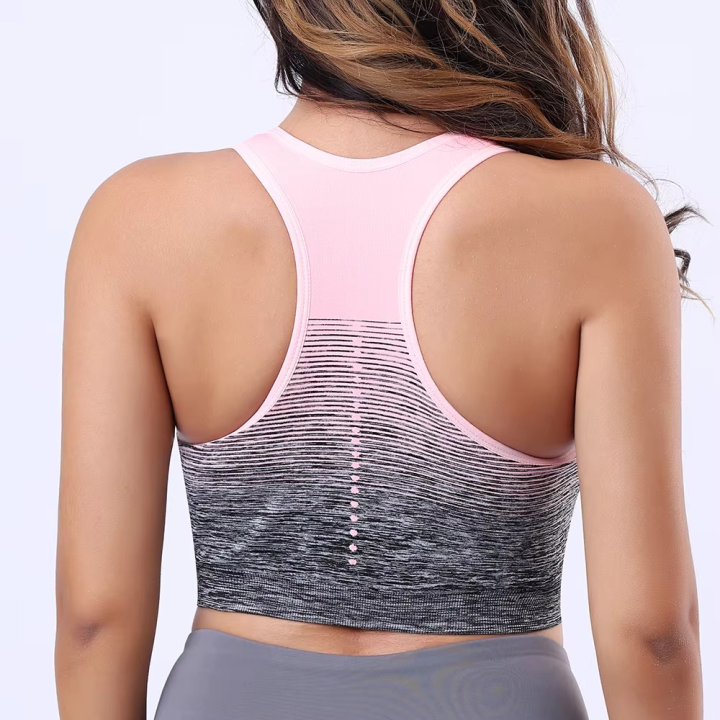 2110 Running Sports Bra Dropship High Stretch Breathable Top Fitness Women Padded Yoga Gym Seamless Crop Top Cami Bra