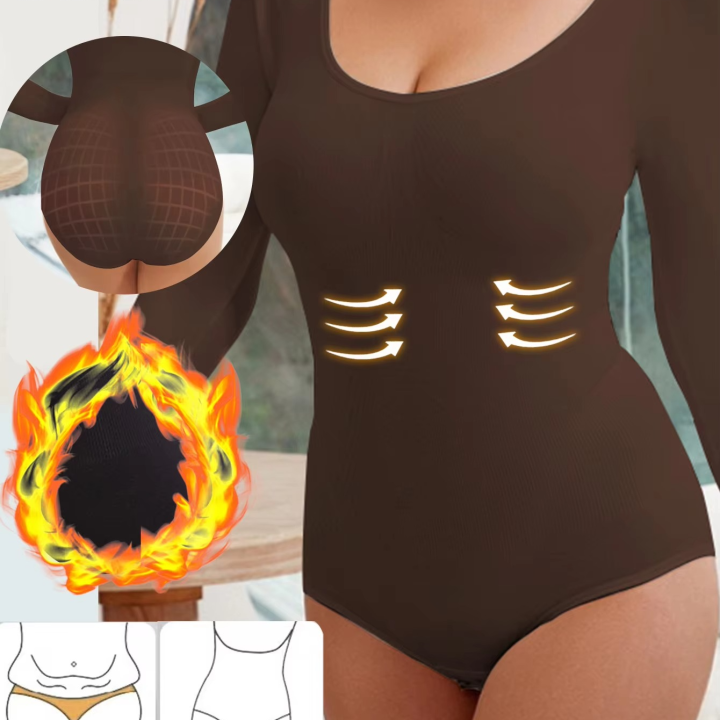 Hot Sale Long Sleeves Breathable Slimming Thong Bodysuit Daily Wear Body Tummy Control Women Shaping Yoga Sport Underwear