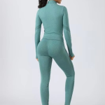 Best Selling 3 Piece Seamless Yoga Set with High Waist Leggings Sports Bra and Zip Jacket Workout Sets for Women