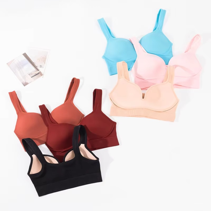 right Color Series Push up Brassier Seamless Sport Gym Bras With Wide Shoulder Straps U Back Yoga Outlet Solid Color Women Bra