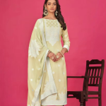 Women's Satin Silk Salwar Suit Heavy Zari Dooring Wide Range Japan's Pure Organic Fabric Weddings Parties Adults