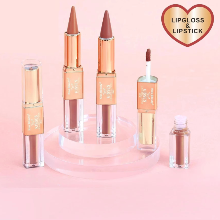 Makeup Multi Color Moisturize 2 in 1 Lip Gloss & Lip Stick Set