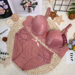 High Quality Bra & Floral Lace Panties Sexy Charming Women Underwear Lingerie Bra Brief Sets