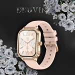 Luxury Magnetic Rubber Strap Smart Watch Women New Arrival 2025 Android Operating System Square IPS Display Waterproof IP67